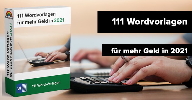 111 professionelle Wordvorlagen für mehr Geld in 2021