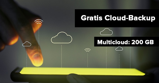 Cloudspeicher von Multicloud: jetzt 200 GB gratis sichern