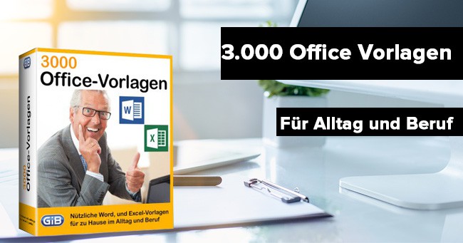 3.000 professionelle Office-Vorlagen für Privat und Beruf