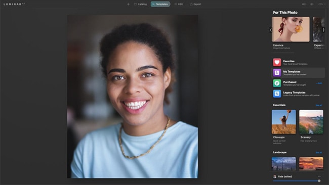 Luminar AI portraits bearbeiten