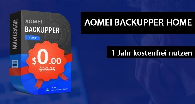AOMEI Backupper Home 1 Jahr gratiis