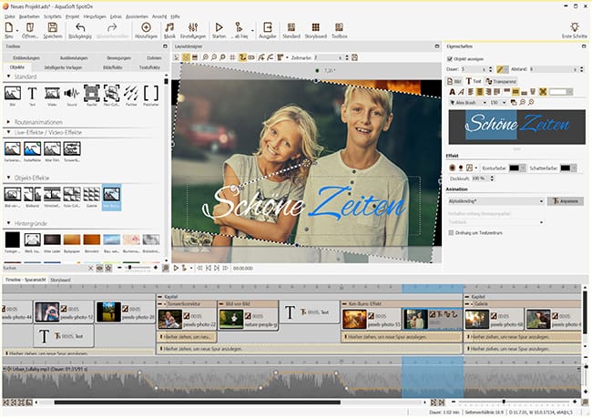 Aquasoft SpotOn 11: Videobearbeitung kostenlose Vollversion