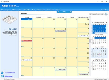 ascomp orga-nicer professional edition kostenfrei im Download des Tages
