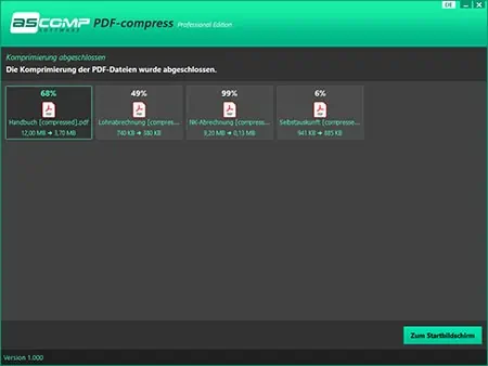 Ascomp PDF Compress Software umsonst erhalten