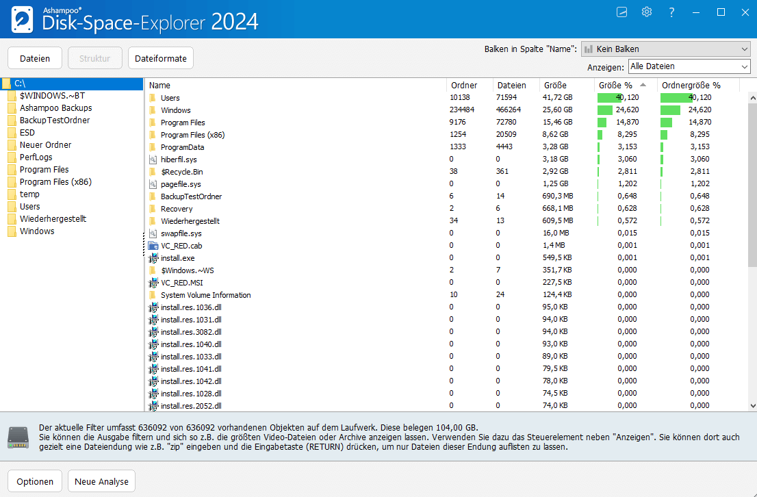 Ashampoo Disk-Space-Explorer 2024 – Screenshot Ashampoo Disk-Space-Explorer 2024 Screenshot – Ashampoo Software