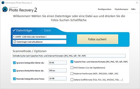 Ashampoo Photo Recovery 2 umsonst runterladen