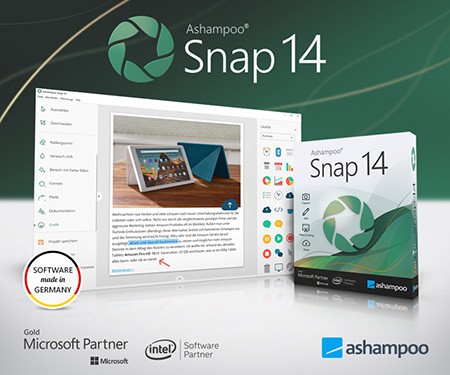 Ashampoo Snap 14 Software gratis sichern