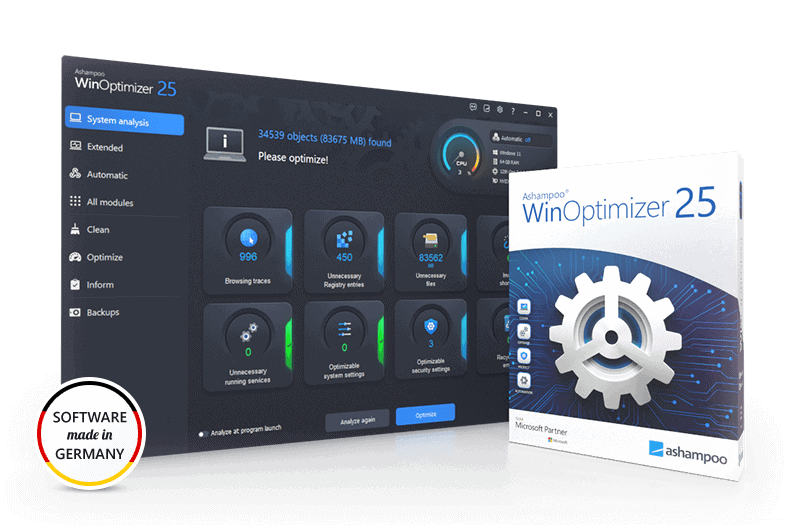 Ashampoo WinOptimizer 25 kostenlose Vollversion
