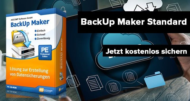 ASCOMP BackUp Maker : einfache, schnelle und sichere Backups vom PC
