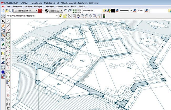 BeckerCAD 11 2D: kostenlose 2D Planungssoftware für CAD-Zeichnungen