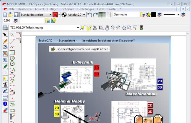 BeckerCAD 11 2D: Umsonst erhalten. 100% Sparen. Legal und sicher runterladen