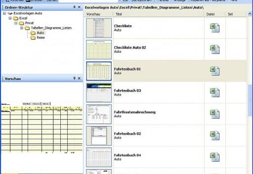 Excelvorlagen für Autokauf und Nutzung