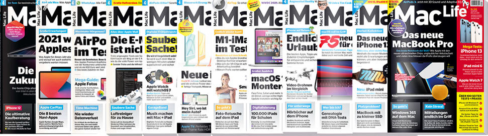 Mac Life Jahresarchiv 2021: Jetzt kostenlos komplette Ausgaben runterladen und gratis nutzen Mac Life Jahresarchiv 2021: Jetzt kostenlos komplette Ausgaben runterladen und gratis nutzen