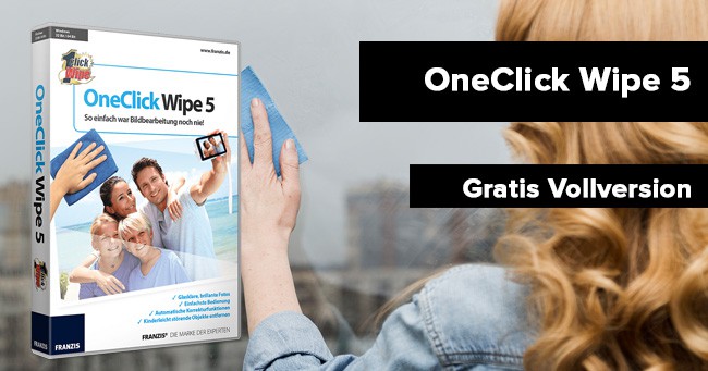 OneClickWipe Bildbearbeitung geschenkt