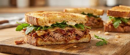 Sandwich mit Pulled Pork Sandwich mit Pulled Pork