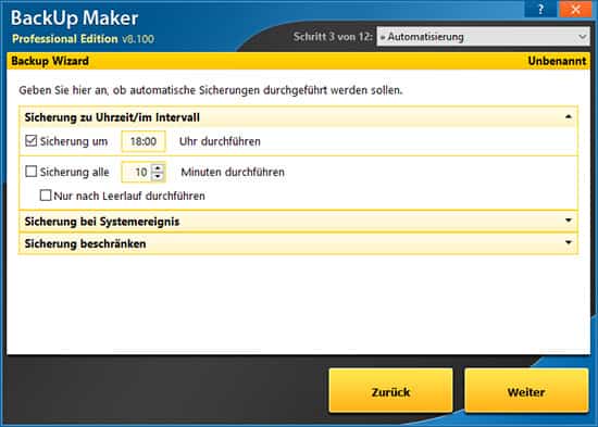 ASCOMP BackUp Maker: Software-Backups mit einem Klick