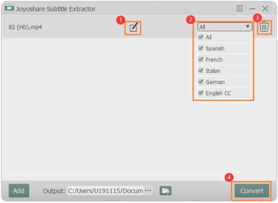 Subtitle Extractor: Untertitel einfach und schnell extrahieren, anpassen, erweitern