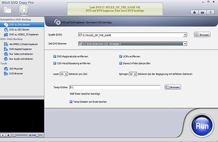 WinX DVD Copy Pro V3.9.8 – Screenshot 2 WinX DVD Copy Pro V3.9.8 Screenshot 2 – Digiarty Software
